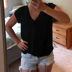 Halogen Silky Black open back top